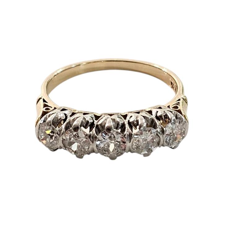 Bague Diamants Or Jaune 18 Ct