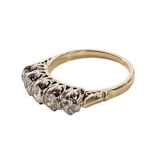 Bague Diamants Or Jaune 18 Ct