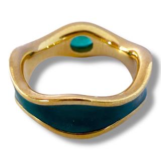 Bague Or 18Ct & Emeraude Cabochon