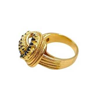 Bague Or Jaune 18 Ct & Tourmaline