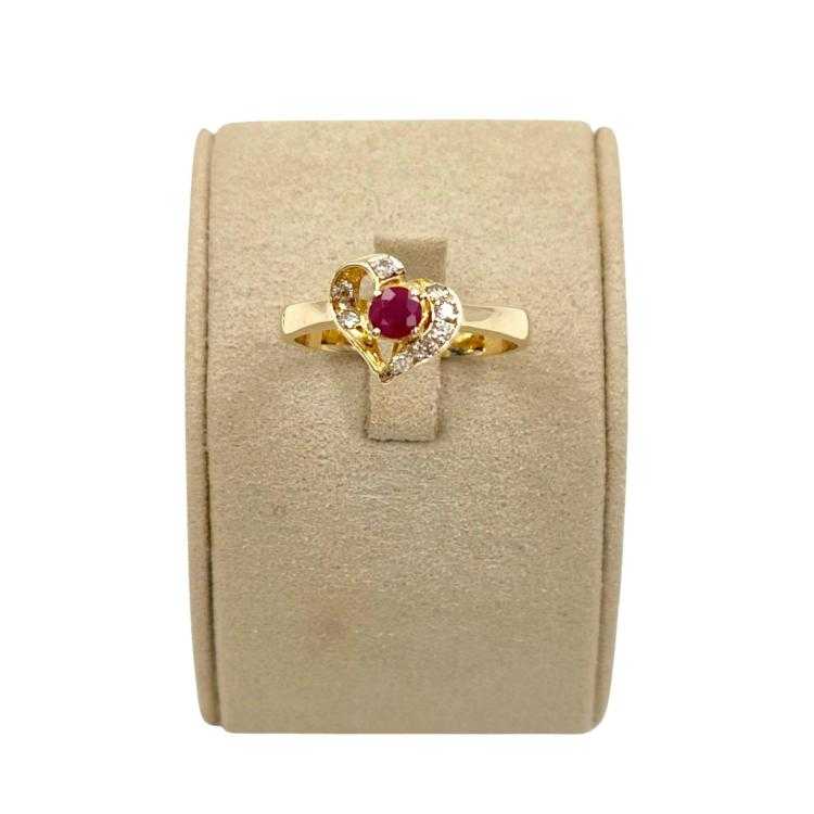 Bague Or 18 Ct Diamants&Tourmaline