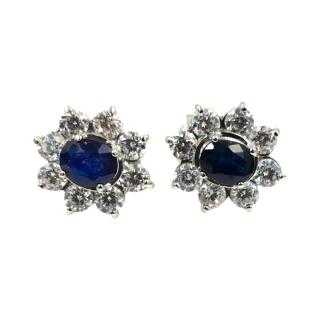 Boucles d'Oreilles Or Blanc 18 Ct