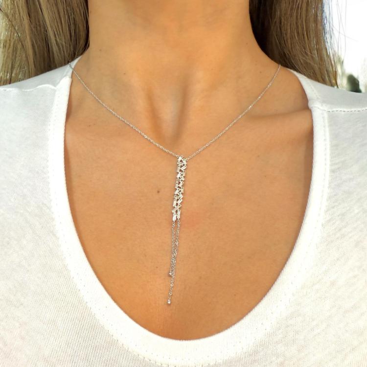 Collier Or Blanc 18Ct