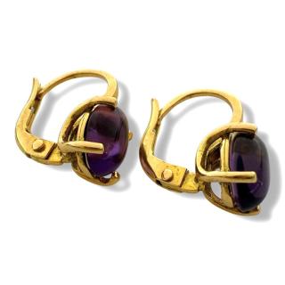 Boucles D'Oreilles Amethyste Or 18Ct