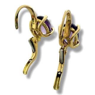 Boucles D'Oreilles Amethyste Or 18Ct