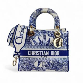 Sac à main Dior Lady D’Lite Toile de Jouy
