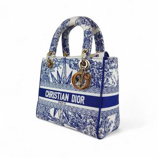 Sac à main Dior Lady D’Lite Toile de Jouy
