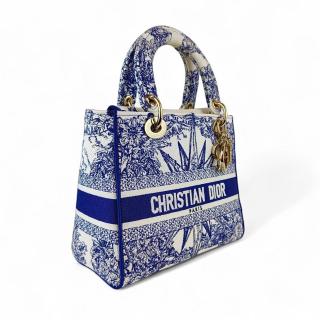 Sac à main Dior Lady D’Lite Toile de Jouy
