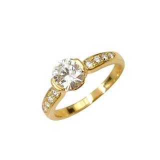 Bague Or Jaune 18 Ct & Diamants