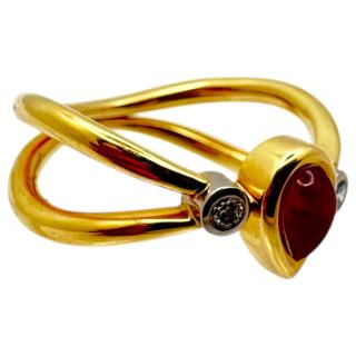 Bague Or 18Ct, Rubis & Diamants
