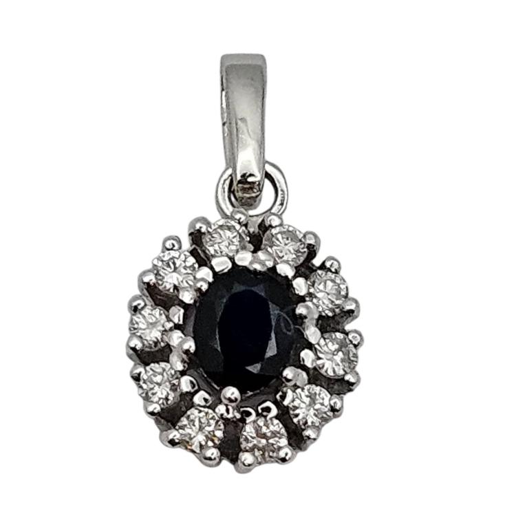 Pendentif Diamants Or Blanc 18 Ct Diamants