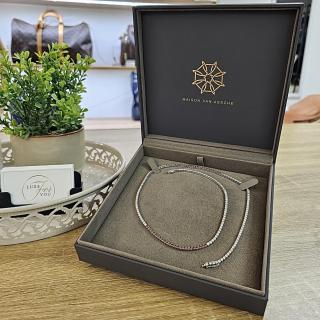 Collier Rivière de Diamant Or 18 Ct Bicolore Maison Van...