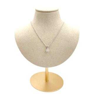 Collier Or Blanc 18 Ct & Diamants