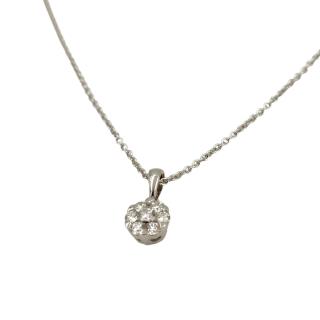 Collier Or Blanc 18 Ct & Diamants