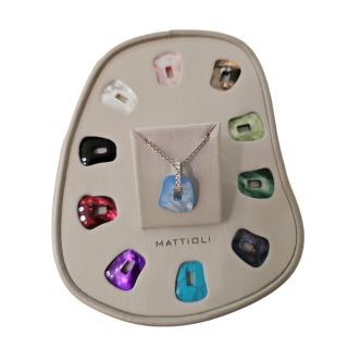 Collier Mattioli Puzzle Or Blanc 18 Ct et Diamants