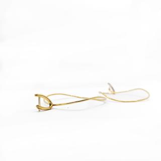 BOUCLES D'OREILLES CREOLES OR JAUNE 18CT & DIAMANTS
