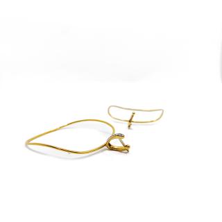 Boucle d'oreilles Créoles Or jaune 18k & Diamants