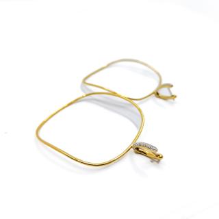 BOUCLES D'OREILLES CREOLES OR JAUNE 18CT & DIAMANTS