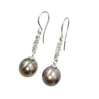 Boucles d'Oreilles Or Blanc 18 Ct