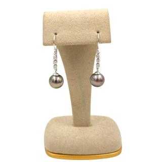 Boucles d'Oreilles Or Blanc 18 Ct