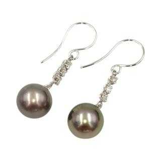 Boucles d'Oreilles Or Blanc 18 Ct