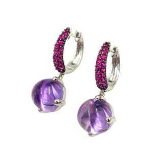 Boucles d'Oreilles Or Blanc 18 Ct