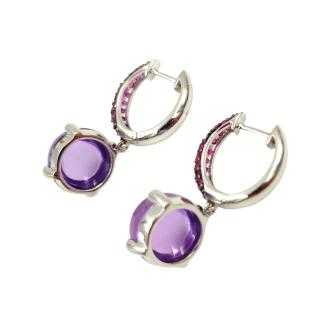 Boucles d'Oreilles Or Blanc 18 Ct