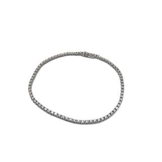 Bracelet Rivière Tennis Or Blanc 18k & Diamants