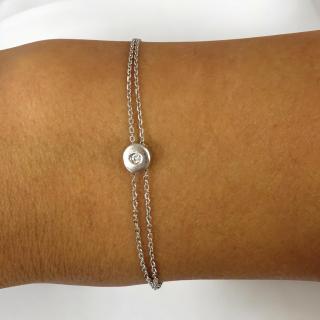 BRACELET OR 18CT & DIAMANT