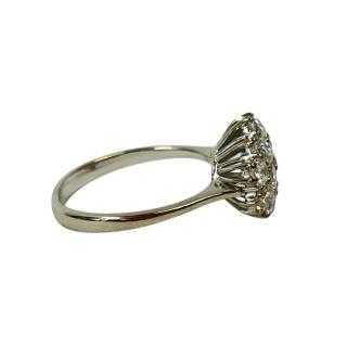 Bague Or Blanc 18CT et Diamants