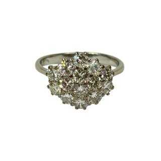 Bague Or Blanc 18CT et Diamants