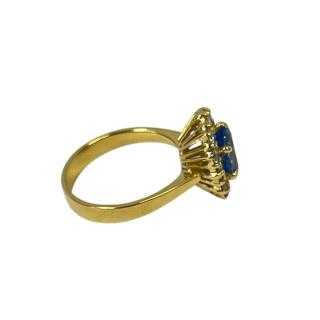 Bague Or Jaune 18CT Saphir et Diamants