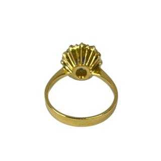 Bague Or Jaune 18CT Saphir et Diamants