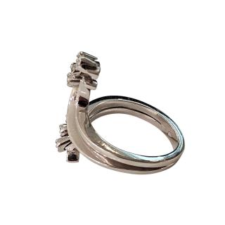 Bague Or Blanc 18 Ct et Diamants