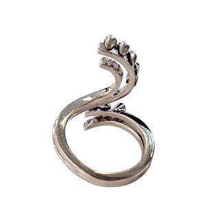 Bague Or Blanc 18 Ct et Diamants