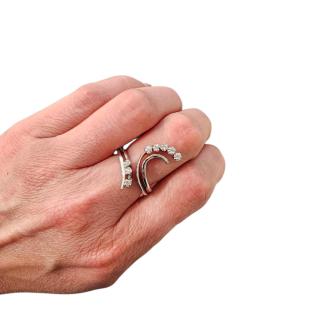 Bague Or Blanc 18 Ct et Diamants