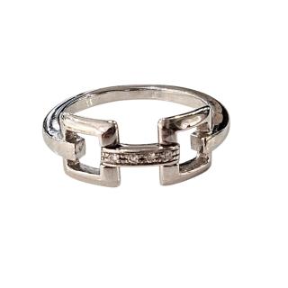 Bague Or Blanc 18 Ct et Diamants