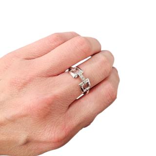 Bague Or Blanc 18 Ct et Diamants