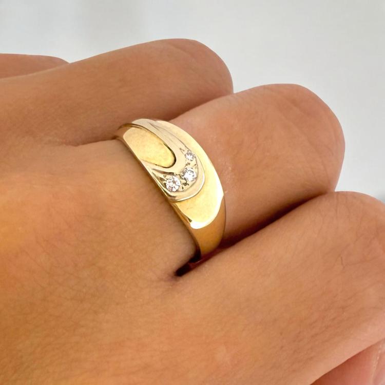 Bague Or 14CT & Diamants
