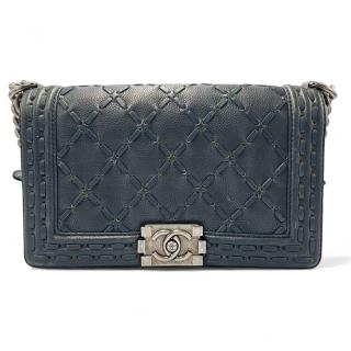 Sac Chanel Boy 25 Bleu Vert