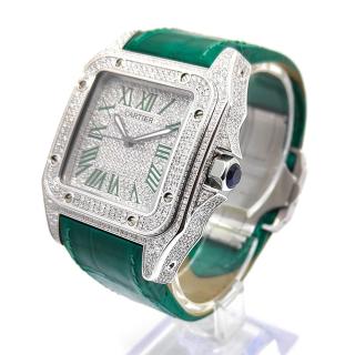 Cartier Santos 100 Custom Diamonds