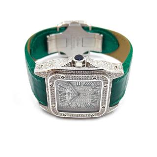 Cartier Santos 100 Custom Diamonds