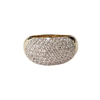 Bague Pavé Diamants Or Jaune 18 Ct