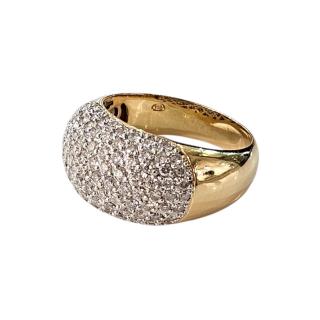 Bague Pavé Diamants Or Jaune 18 Ct