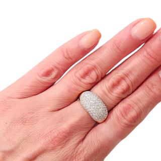 Bague Pavé Diamants Or Jaune 18 Ct