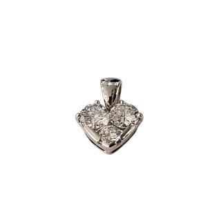 Pendentif Diamants et Or Blanc 18 Ct