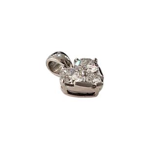 Pendentif Diamants et Or Blanc 18 Ct