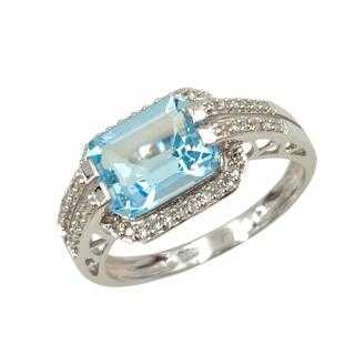 Bague Or 18 Ct Topaze&Diamants
