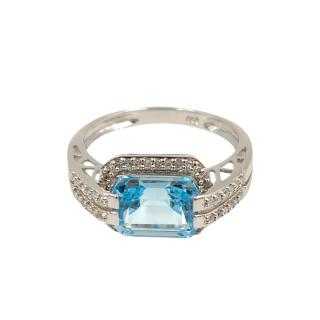Bague Or 18 Ct Topaze&Diamants