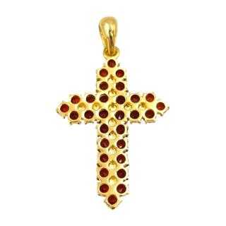 Pendentif Or 18 Ct & Grenats